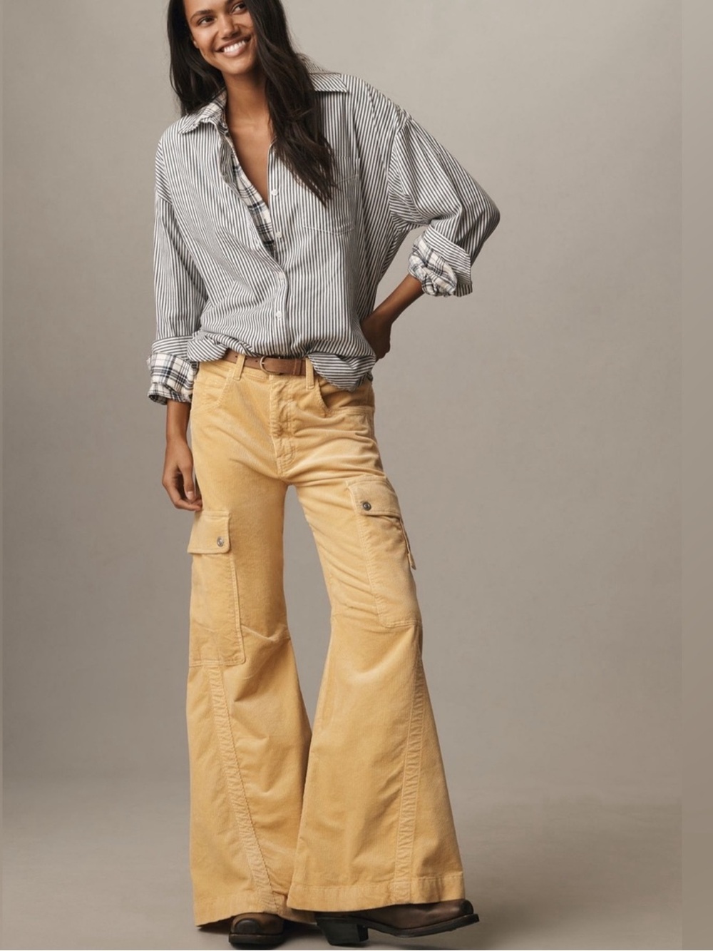 Anthropologie Pilcro Plush Corduroy Cargo Pants